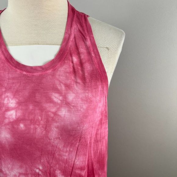 NWOT SWEATY‎ BETTY Pink Tie Dye Racer Back Tank Top (S) - Picture 3 of 8